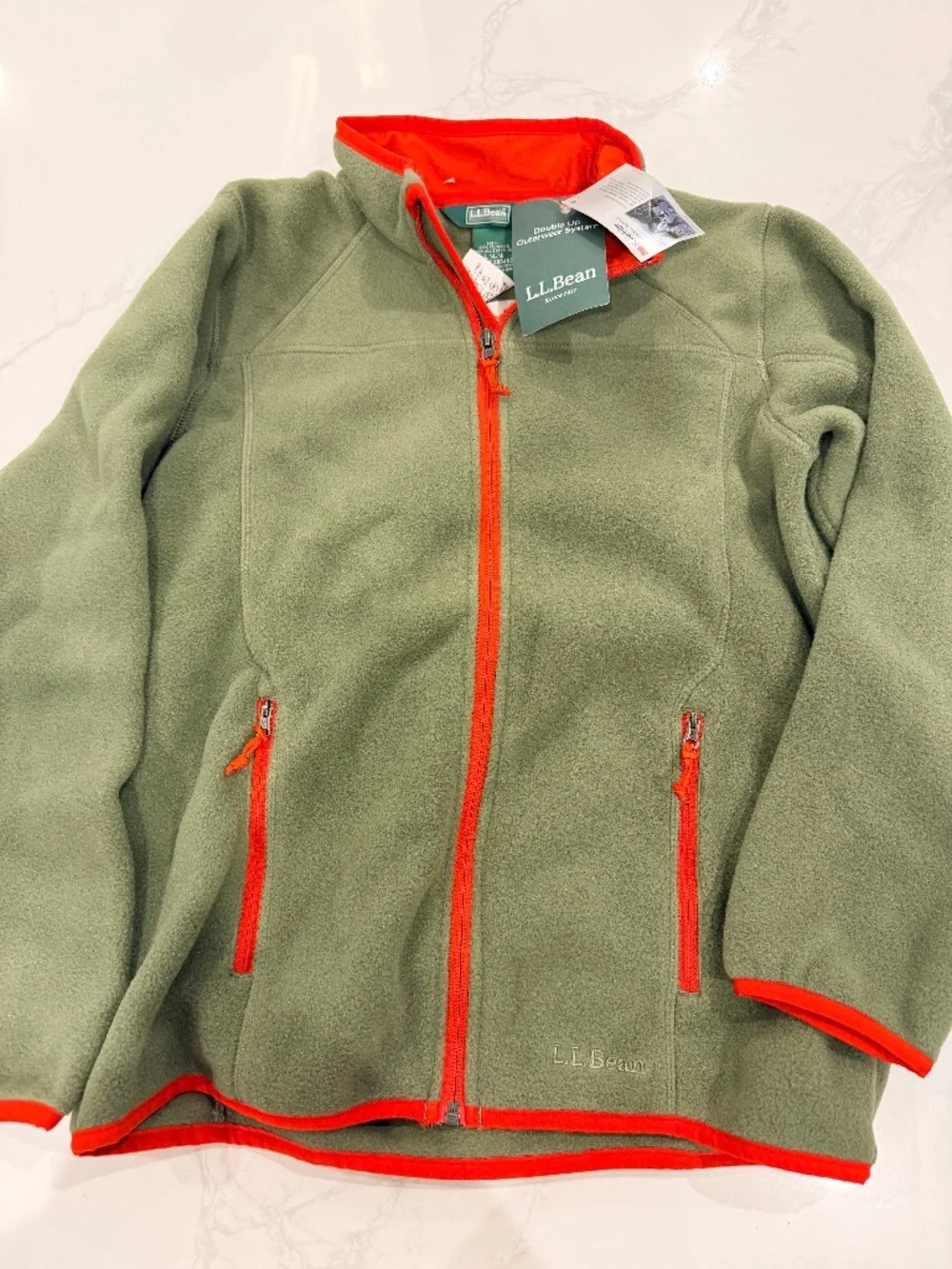 LL Bean All Season Kids Fleece Full-Zip Jacket - Size 14-16 NWT